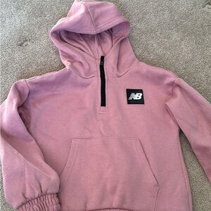 New Balance Blush Pink Half-Zip Hoodie kids